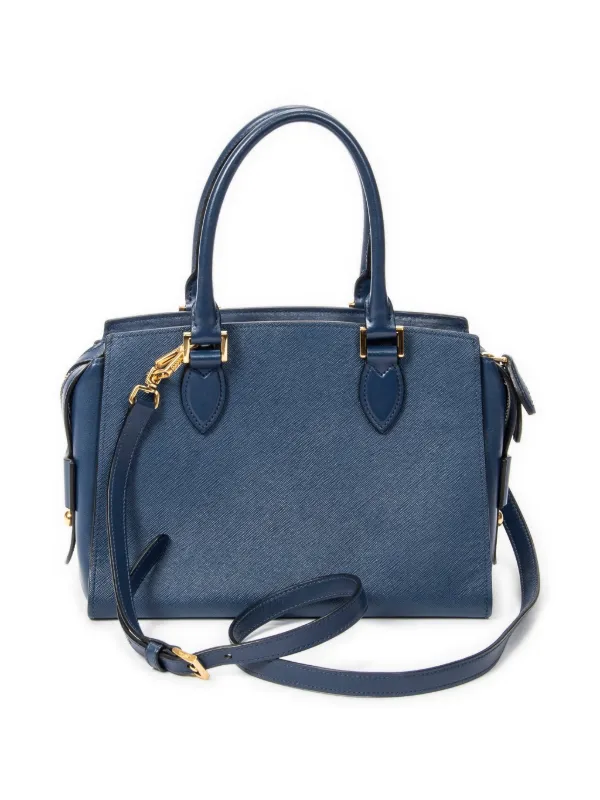 Prada Pre-Owned サフィアーノレザー ハンドバッグ | ブルー | FARFETCH JP
