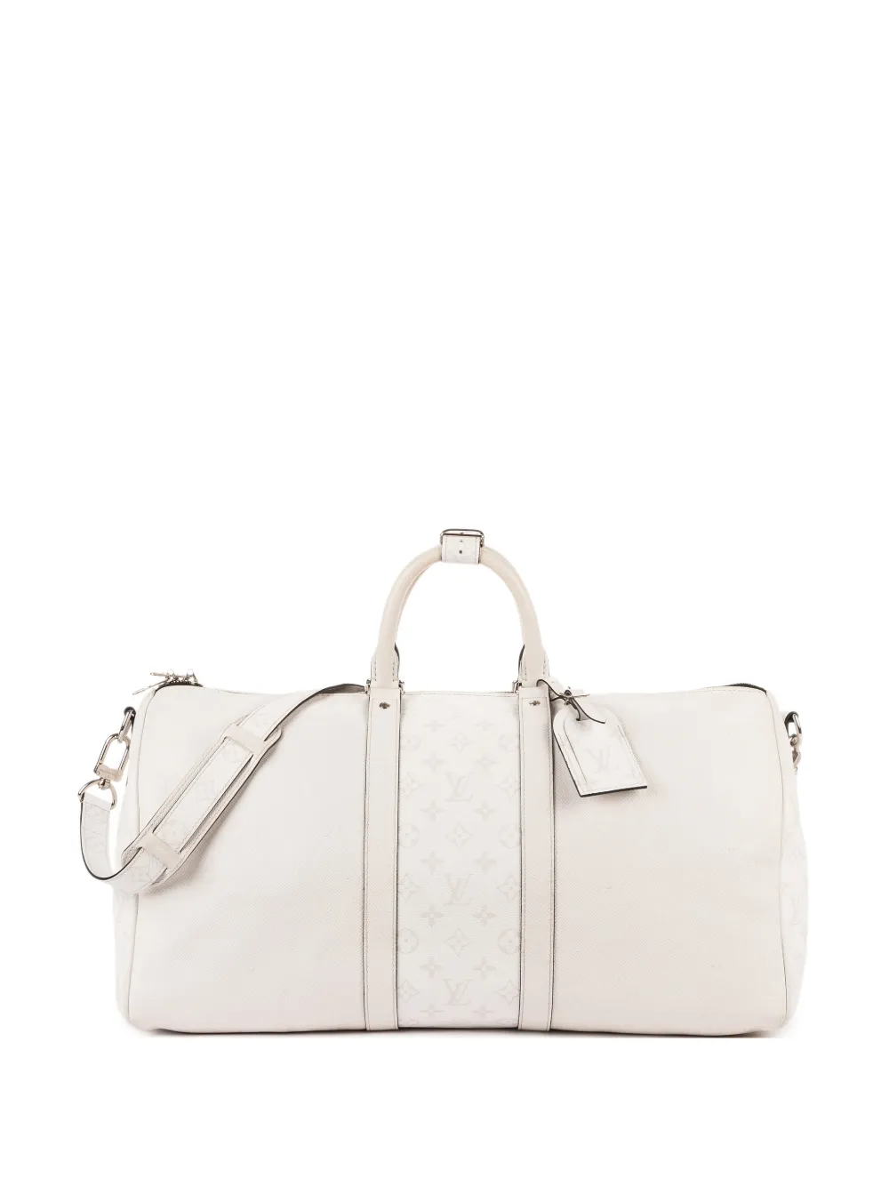 Louis Vuitton Pre-Owned 50 Keepall Bandoulière leather holdall - Bianco
