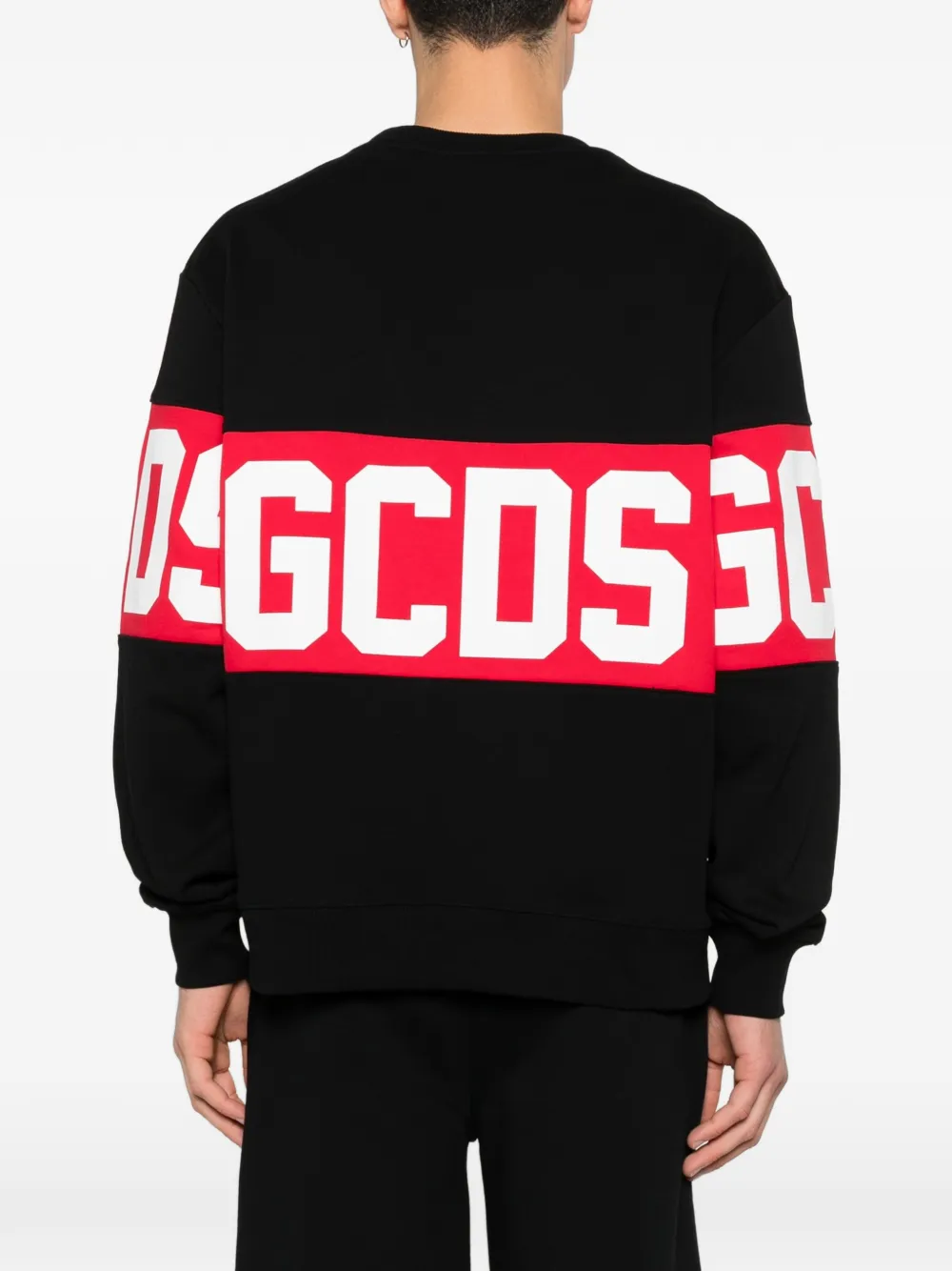 GCDS Trui met ronde hals en logo Zwart
