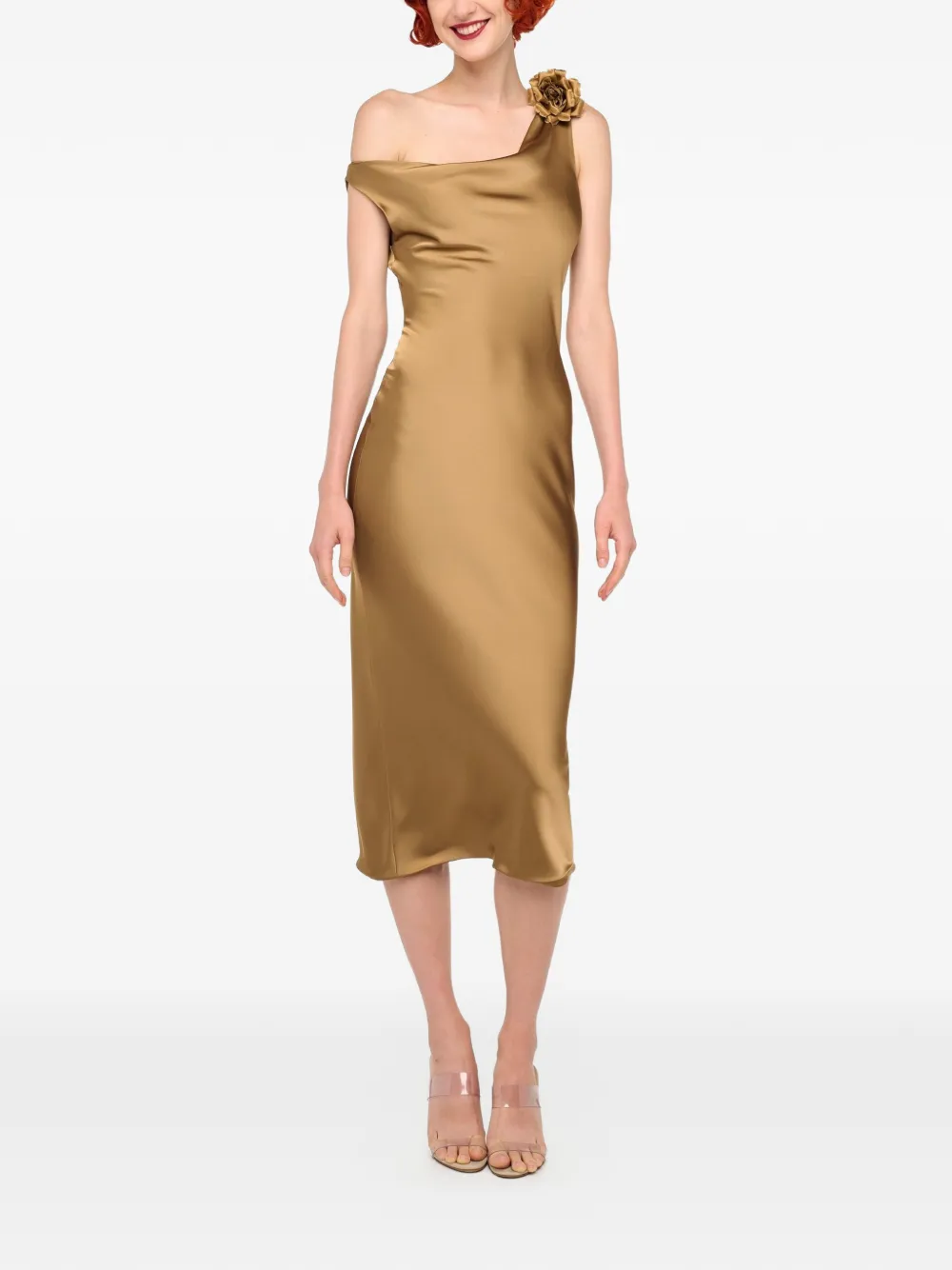 Norma Kamali drop shoulder maria dress - Marrone