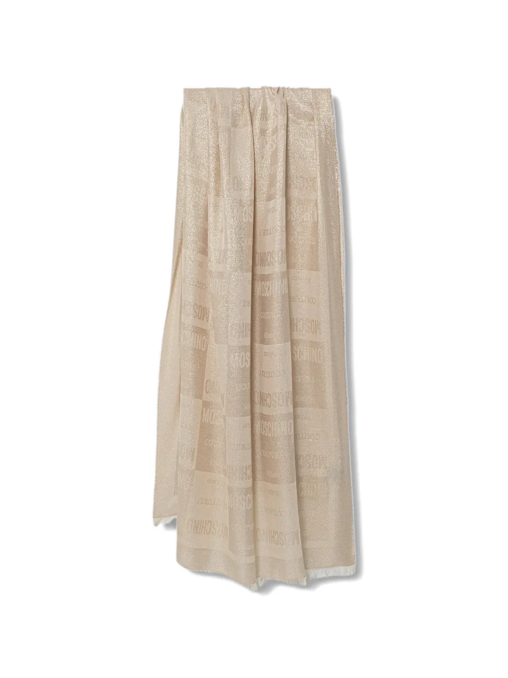 Moschino logo-jacquard scarf - Toni neutri