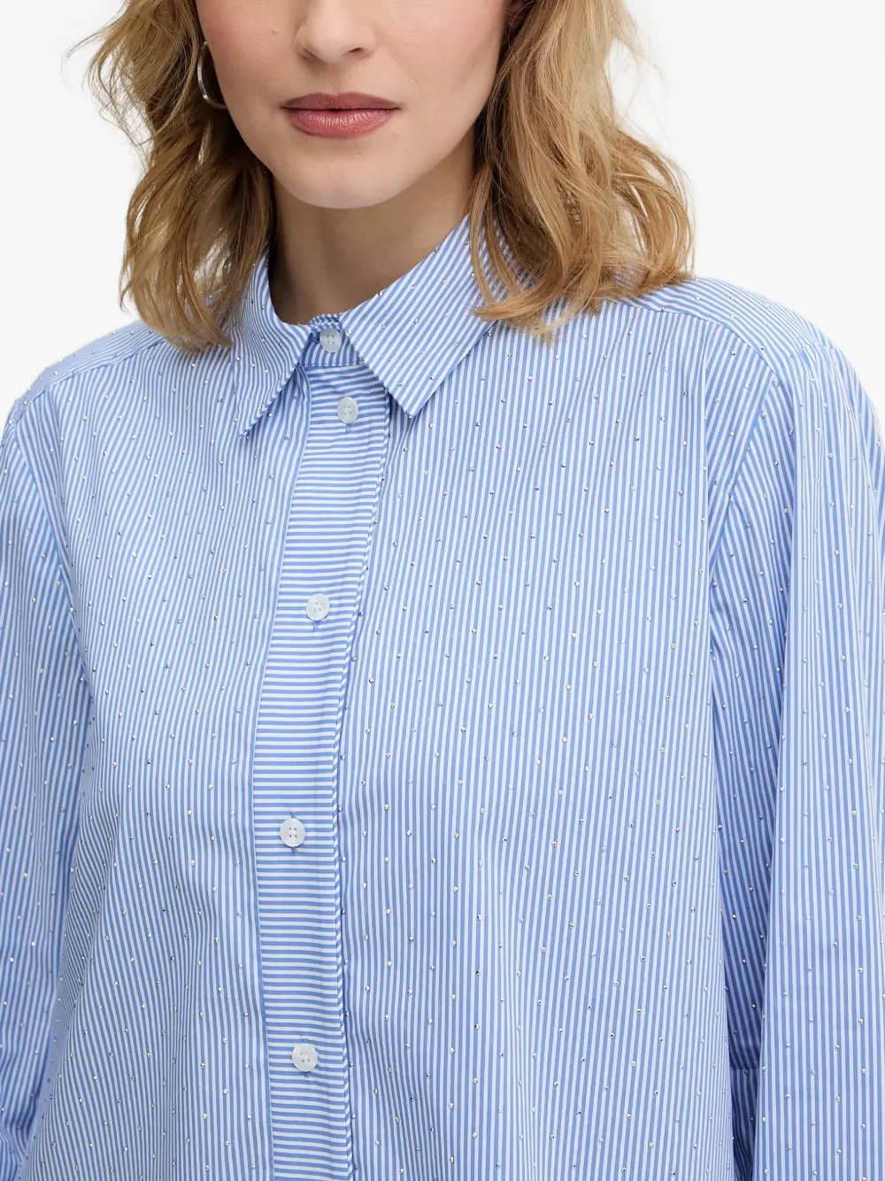  Munthe Striped-pattern Shirt - Blue 