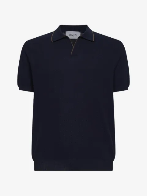 D4.0 ribbed polo shirt