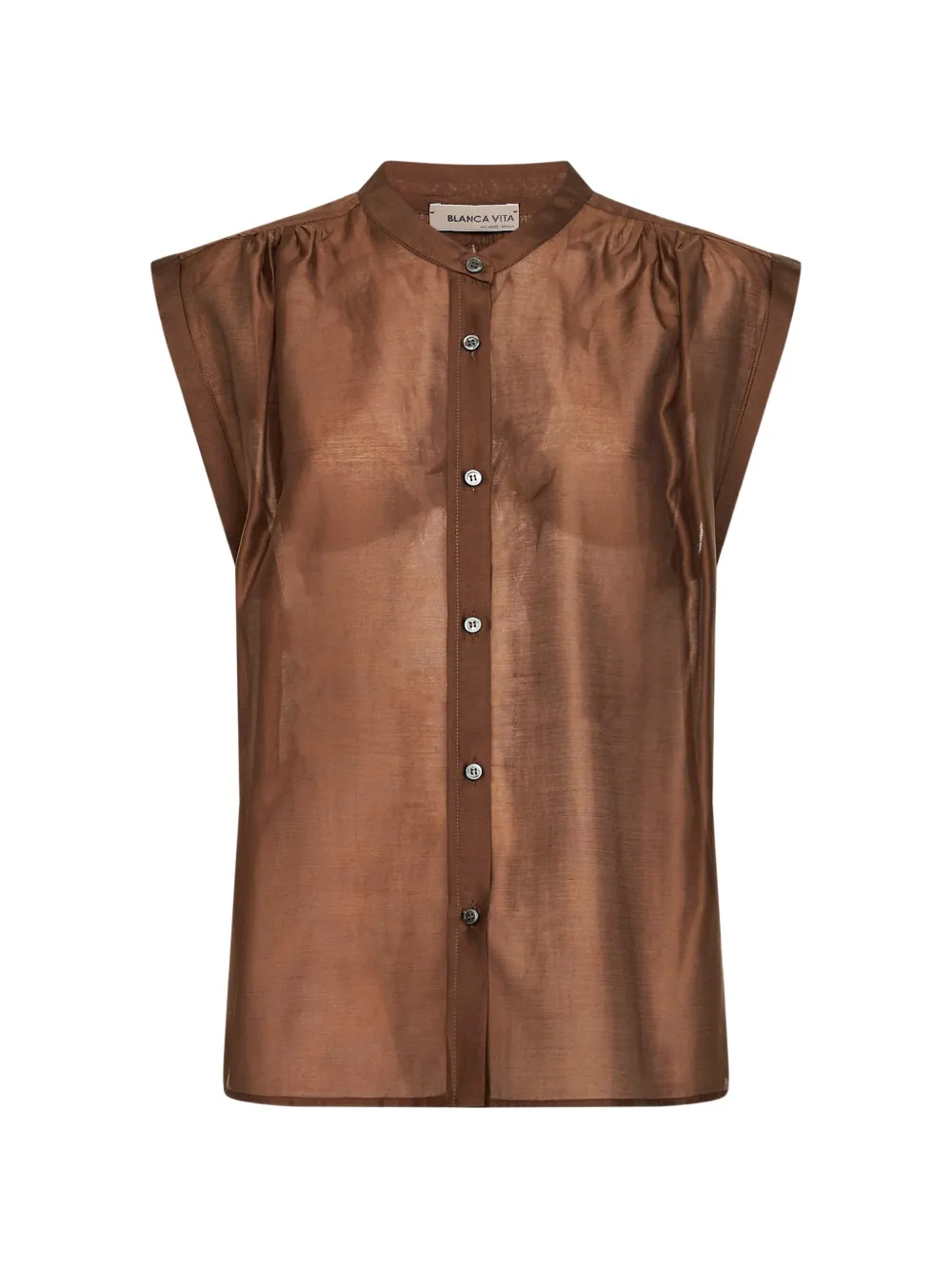 Blanca Vita Calicia sleeveless blouse - Marrone