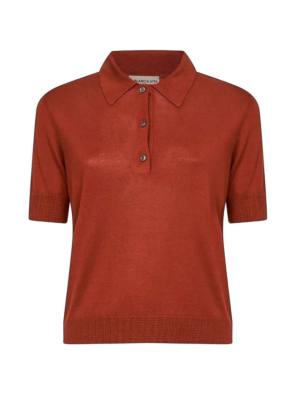 Blanca Vita knitted polo top - Arancione