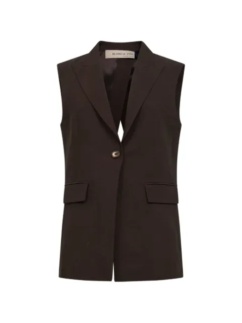 Blanca Vita peak-lapel sleeveless jacket