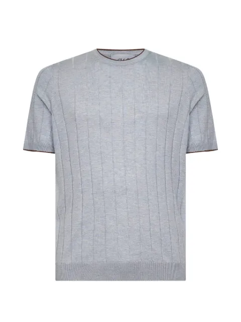 D4.0 trim-ribbed T-shirt