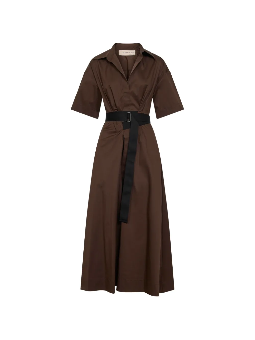 Blanca Vita flared A-line dress - Marrone