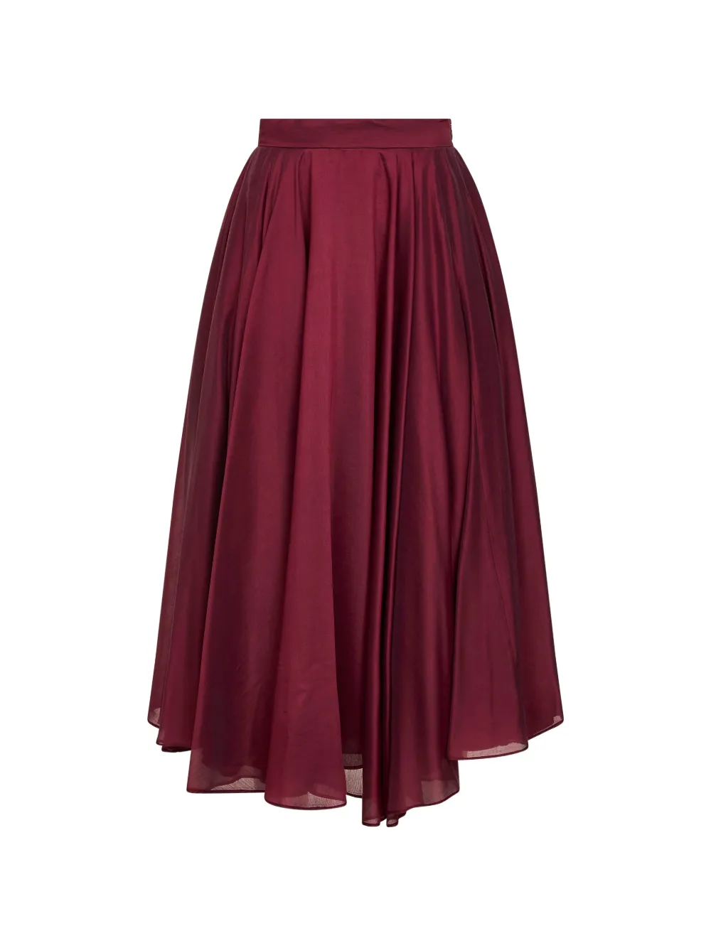 Blanca Vita high-rise flared midi skirt - Rosso