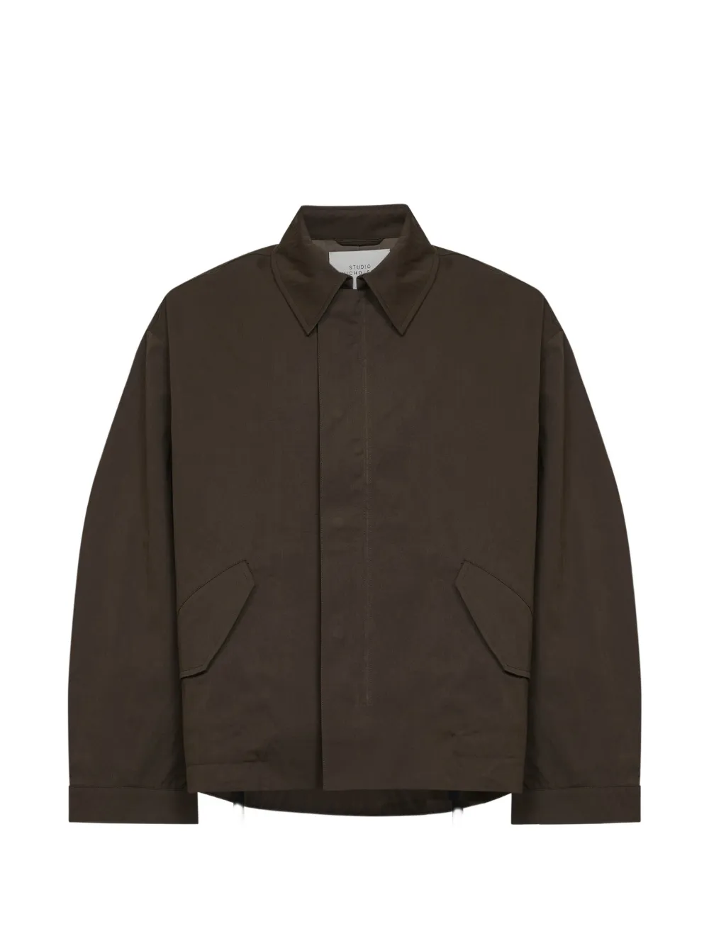 Studio Nicholson zip-fastening pointed-collar jacket - Braun