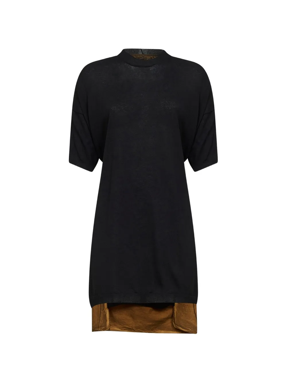 Uma Wang ribbed back-panel mini dress - Nero