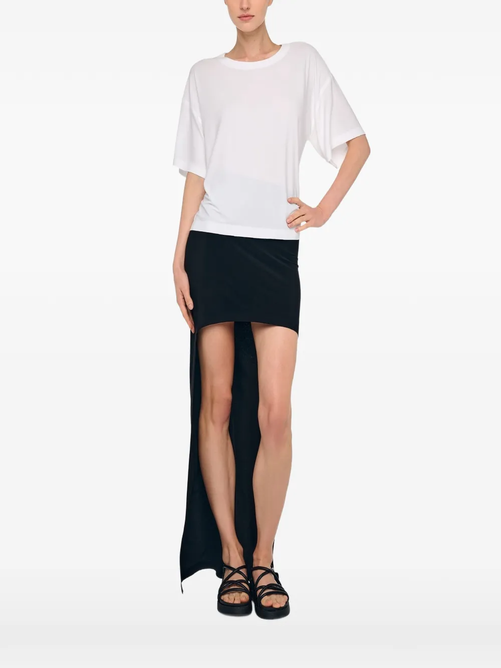 Norma Kamali Short Sleeve Boxy T-shirt In White