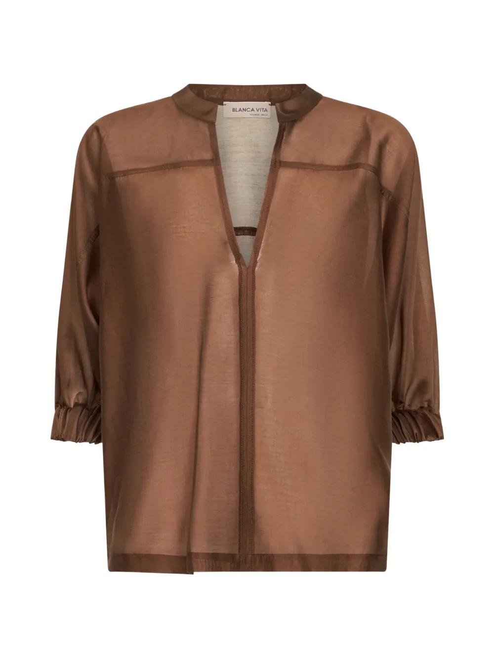 Blanca Vita V-neck kimono blouse - Marrone
