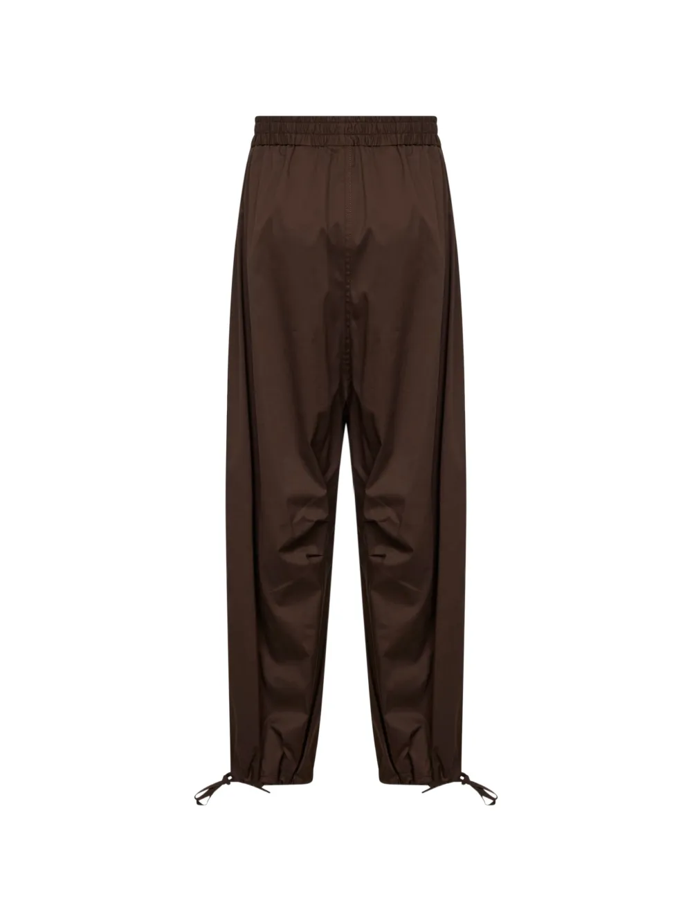  Blanca Vita Elasticated-waisted Drawstring-hem Trousers - Brown 