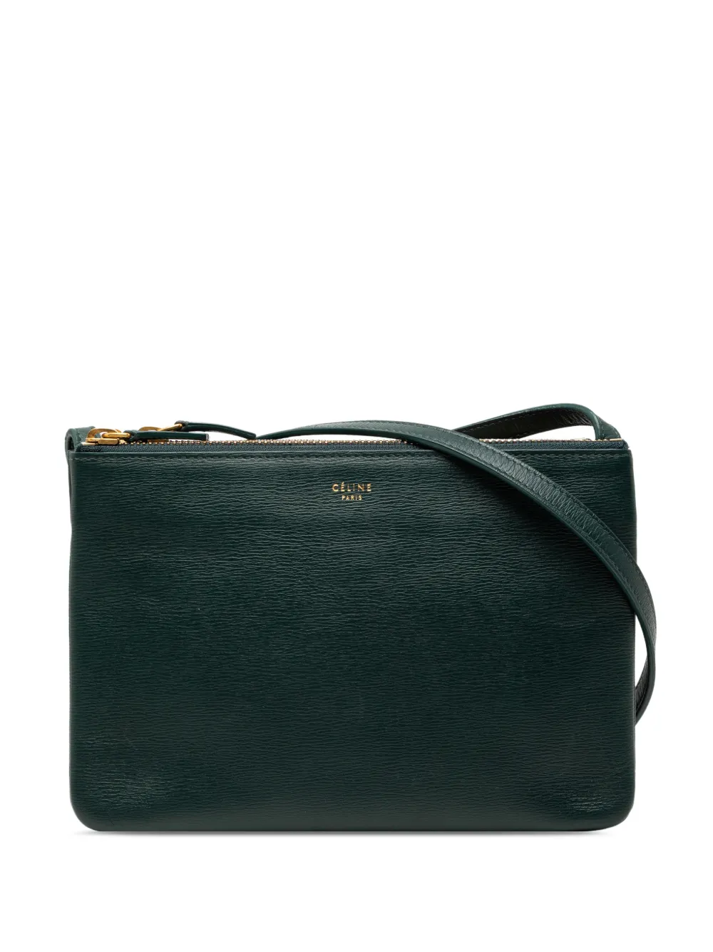 Celine Pre-Owned 2017 Small Lambskin Trio crossbody bag - Verde