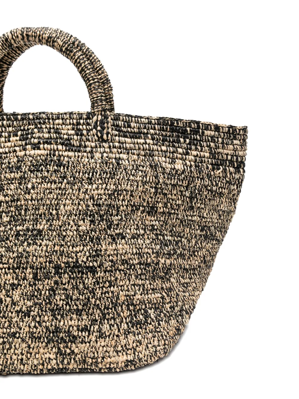 Vanilla Woven Handle Tote Bag