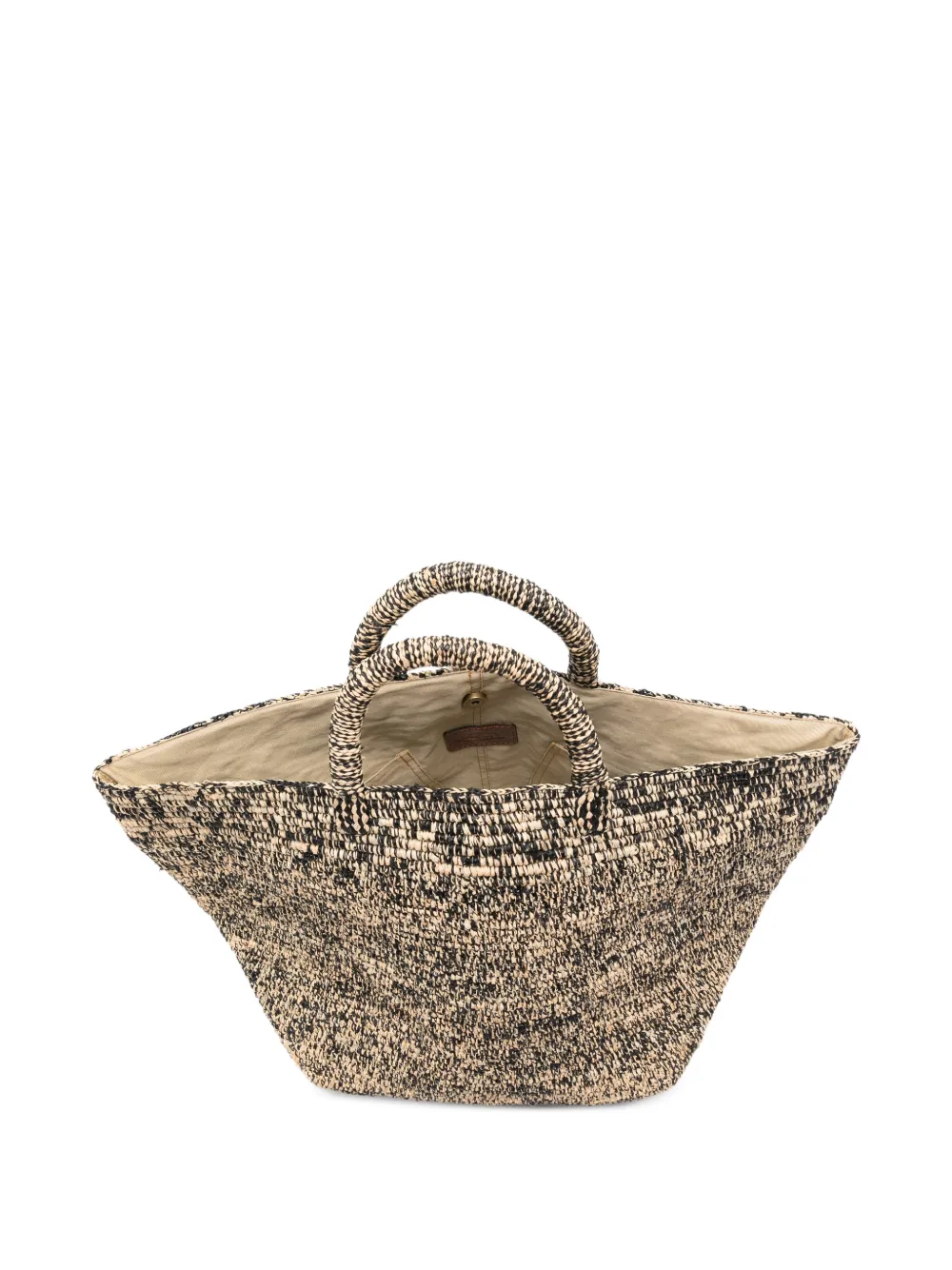 Vanilla Woven Handle Tote Bag