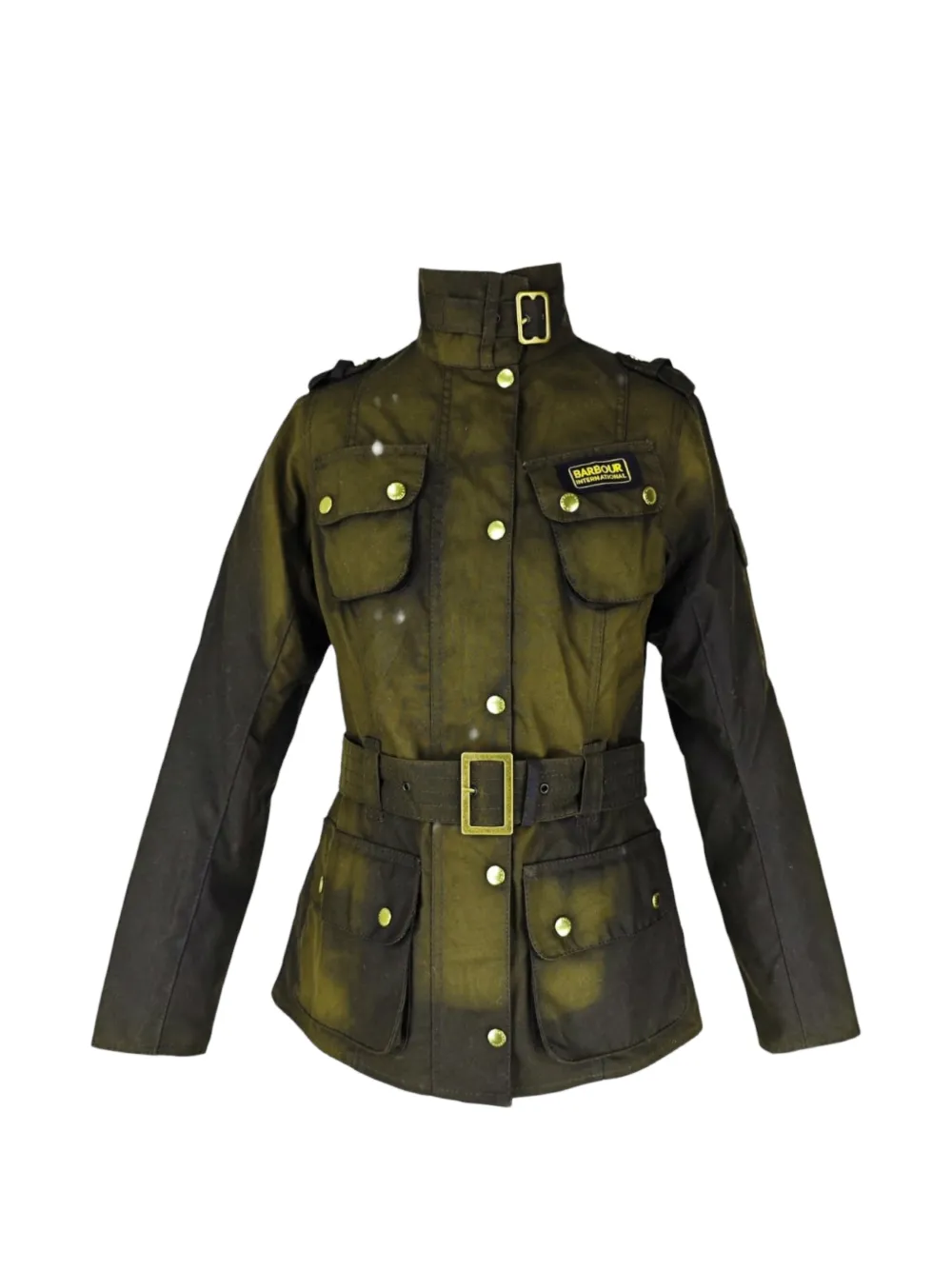 Barbour motorcycle belted jacket - Grün