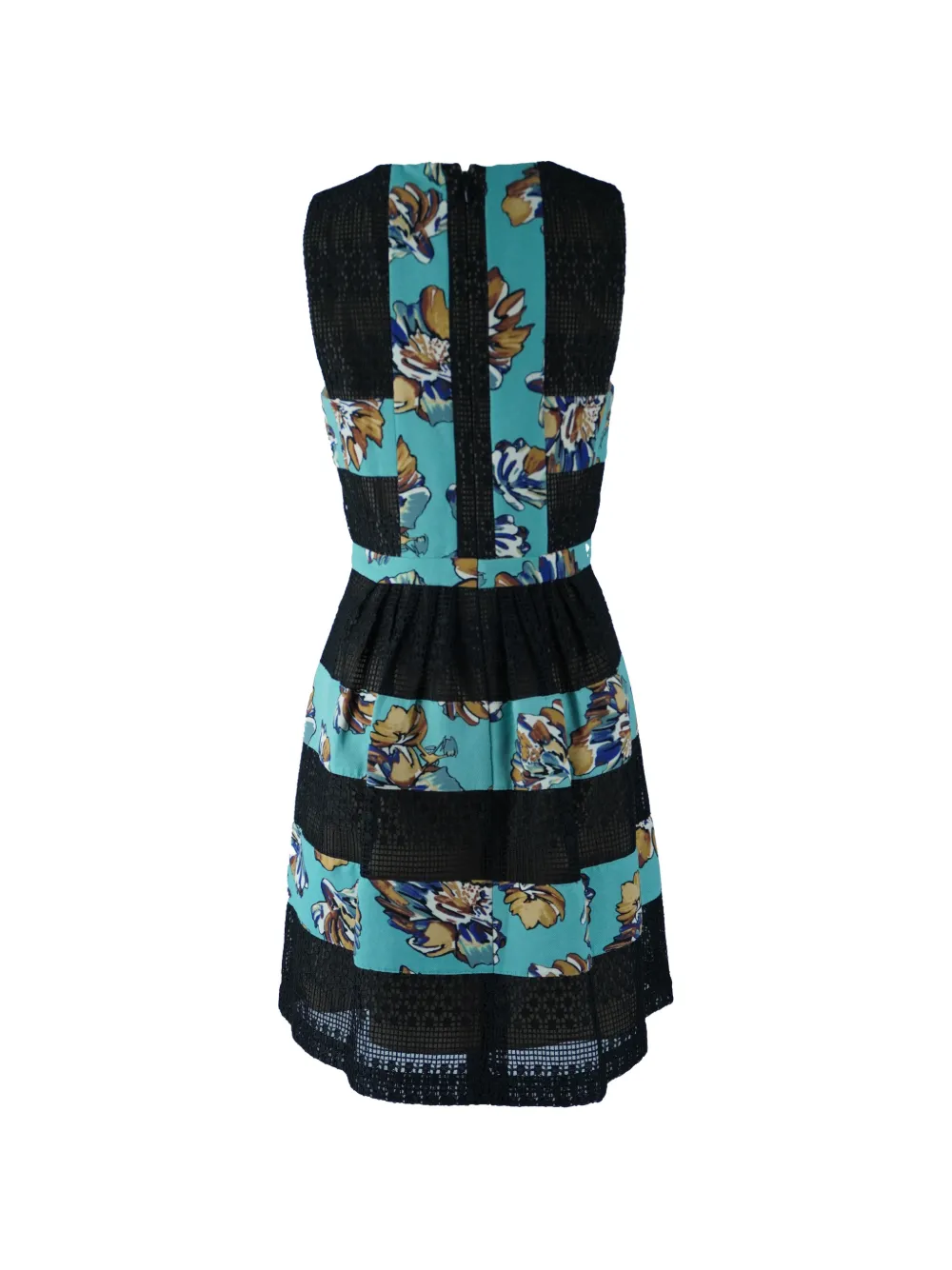 Laced Floral-Print Dress