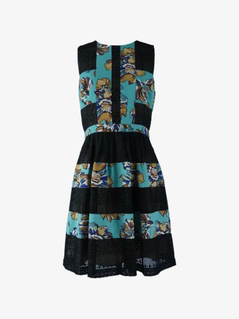 BCBG Max Azria laced floral-print dress