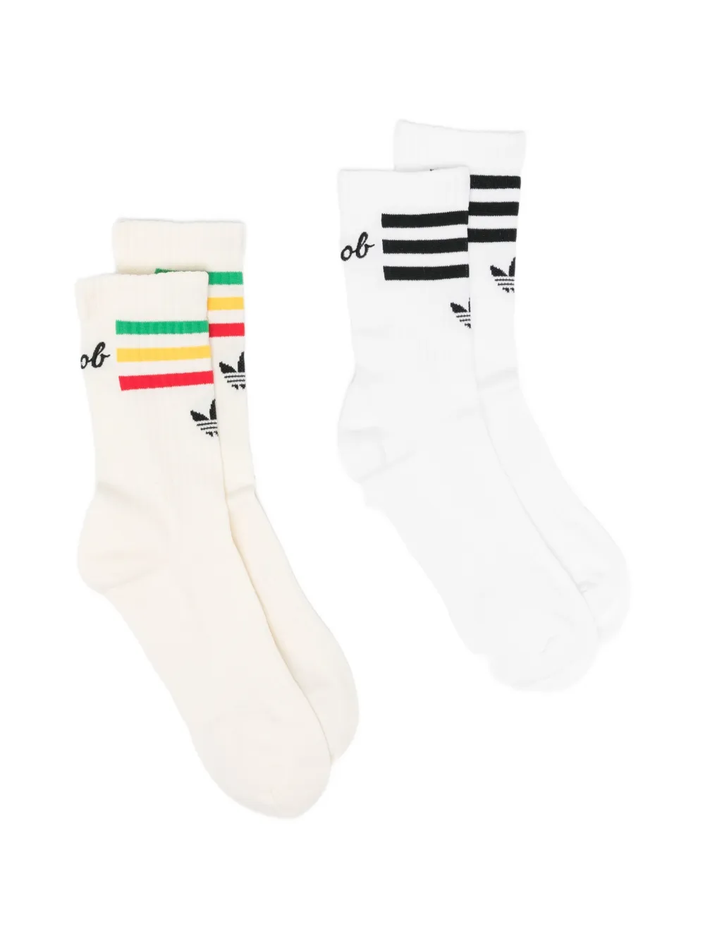 adidas x Bob Marley striped socks - Bianco