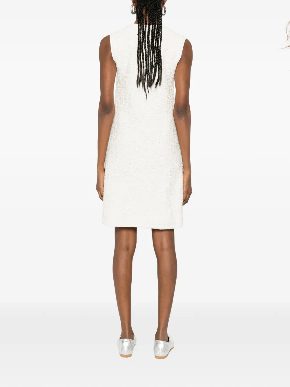 Fabiana Filippi Mouwloze mini-jurk met zak Beige