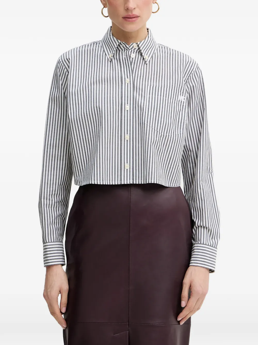Michael Michael Kors striped chest-pocket shirt - Bianco