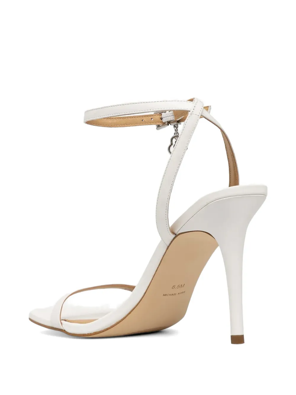 Michael Kors Liana sandalen met enkelbandje en logo bedel Wit