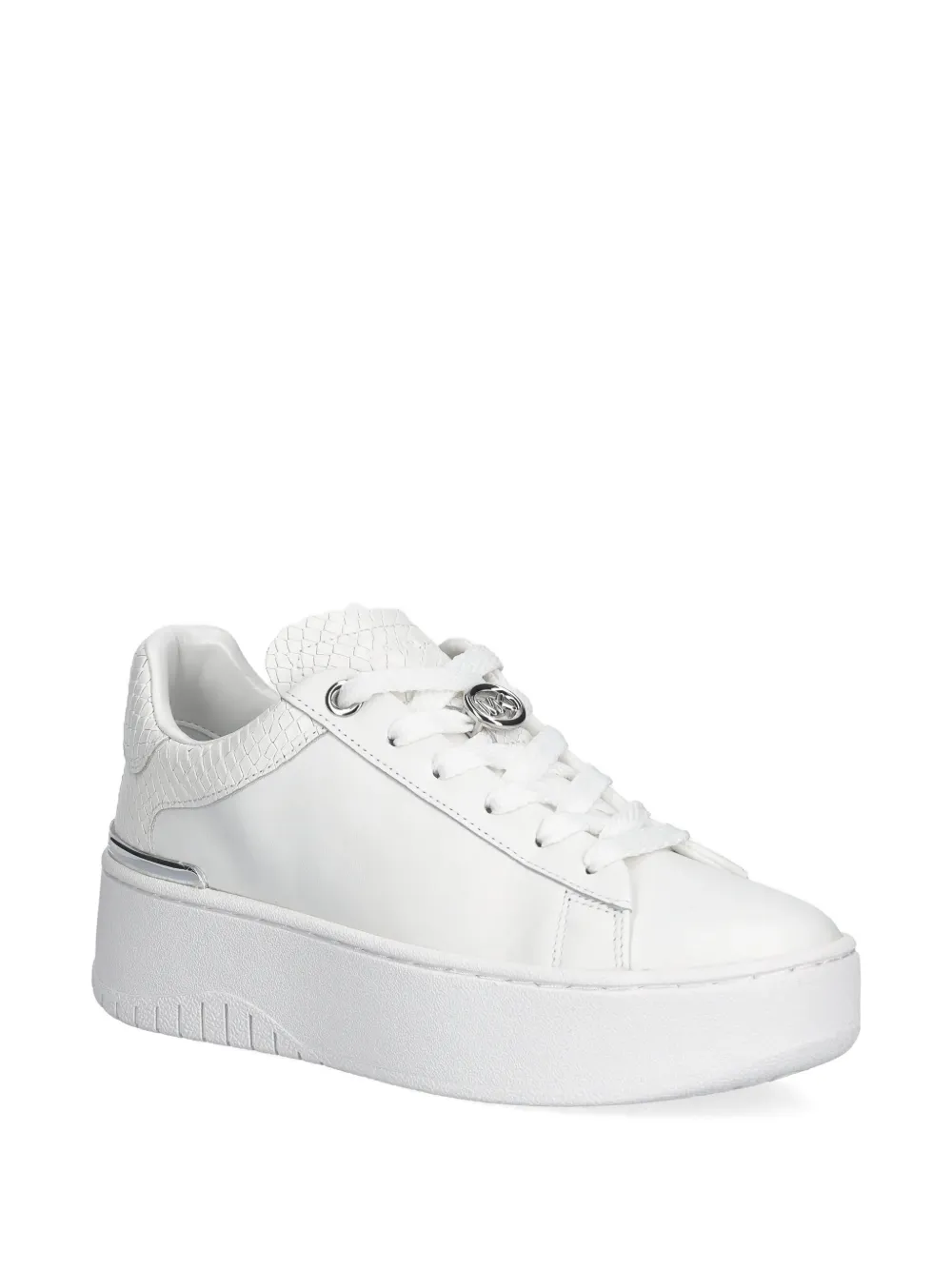 Michael Kors Dottie sneakers met reptiel-effect en plateauzool Wit