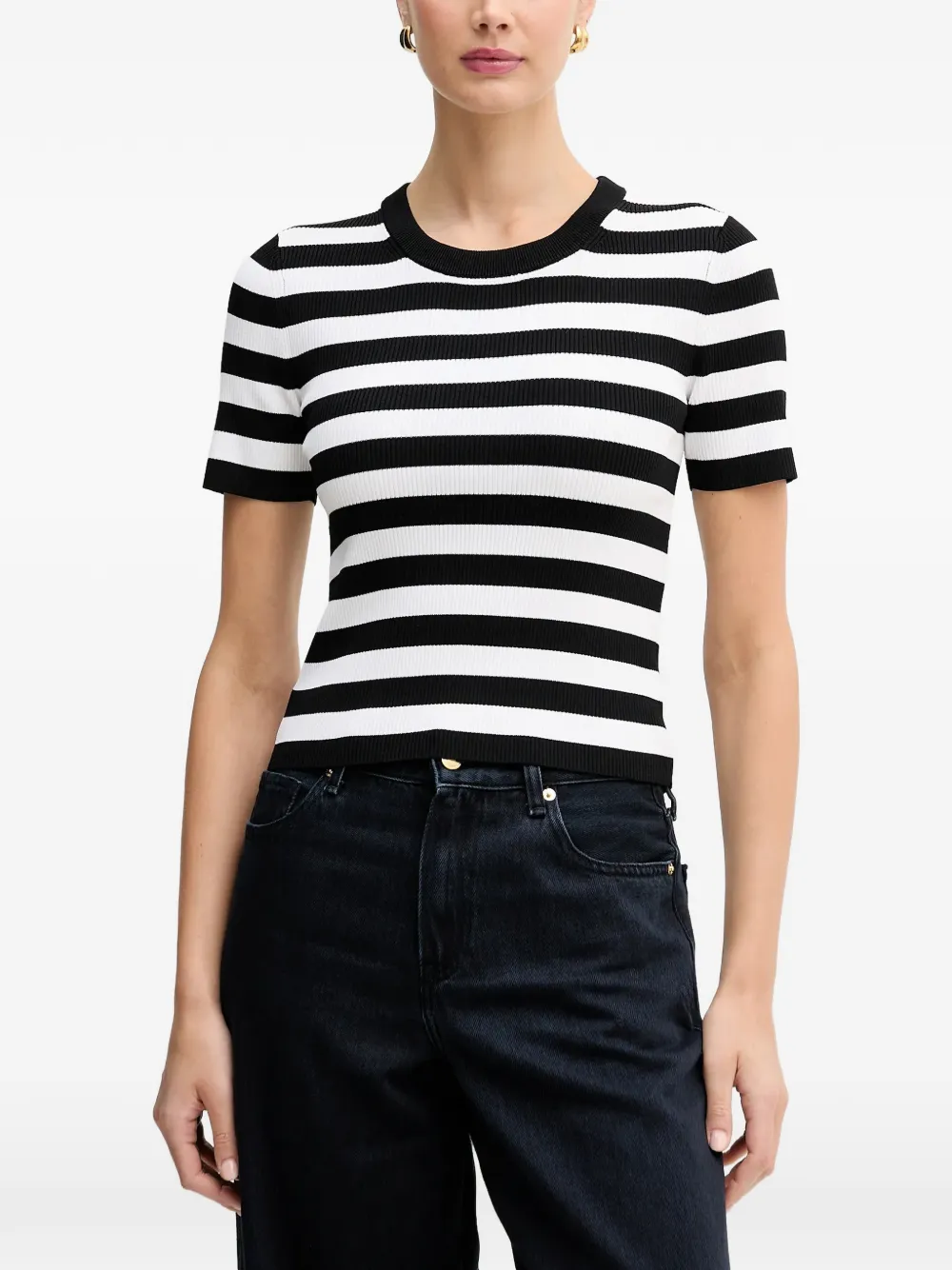 Michael Michael Kors striped crew-neck T-shirt - Nero