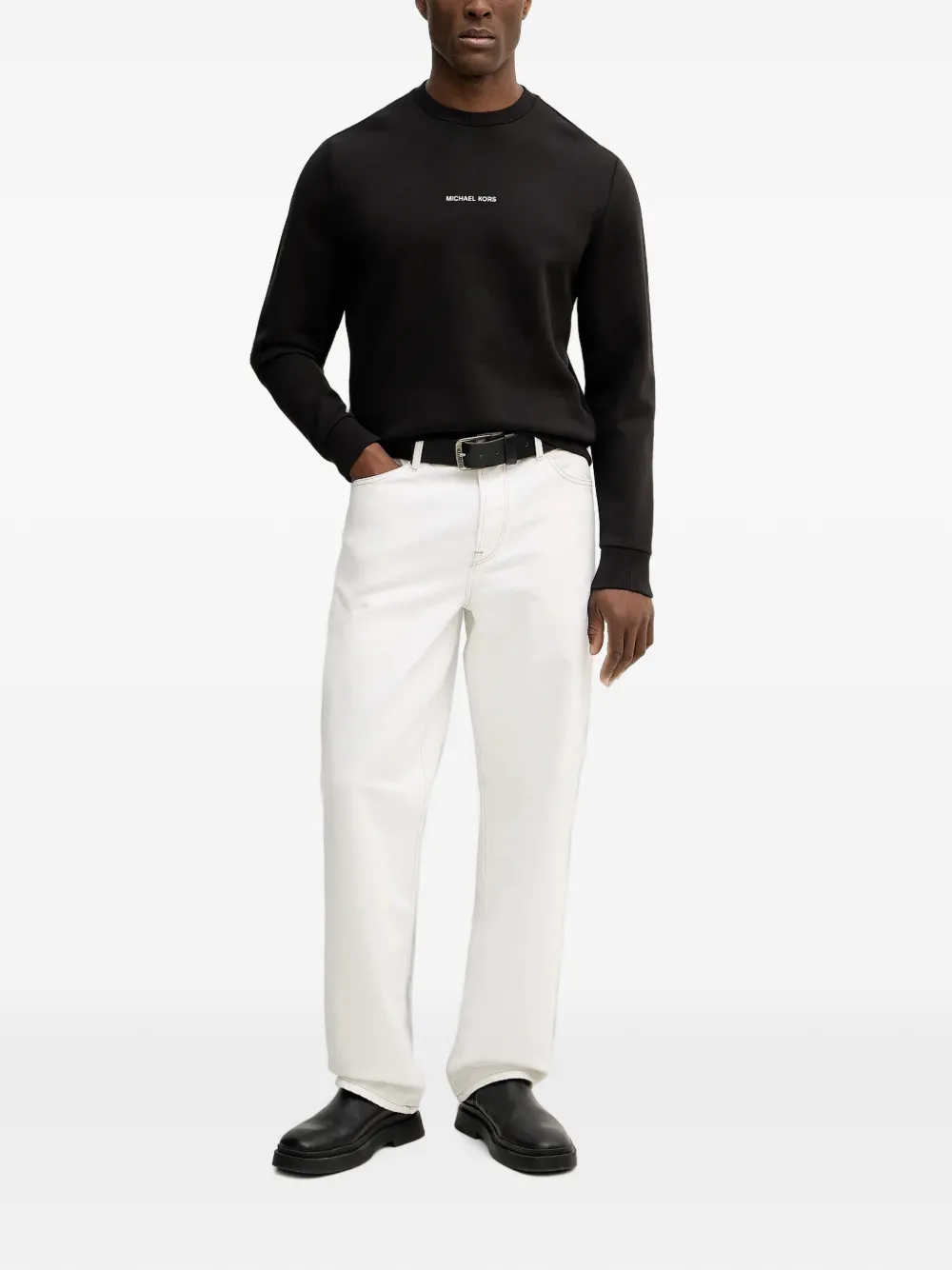 Michael Kors Sweater met grafische logoprint Zwart
