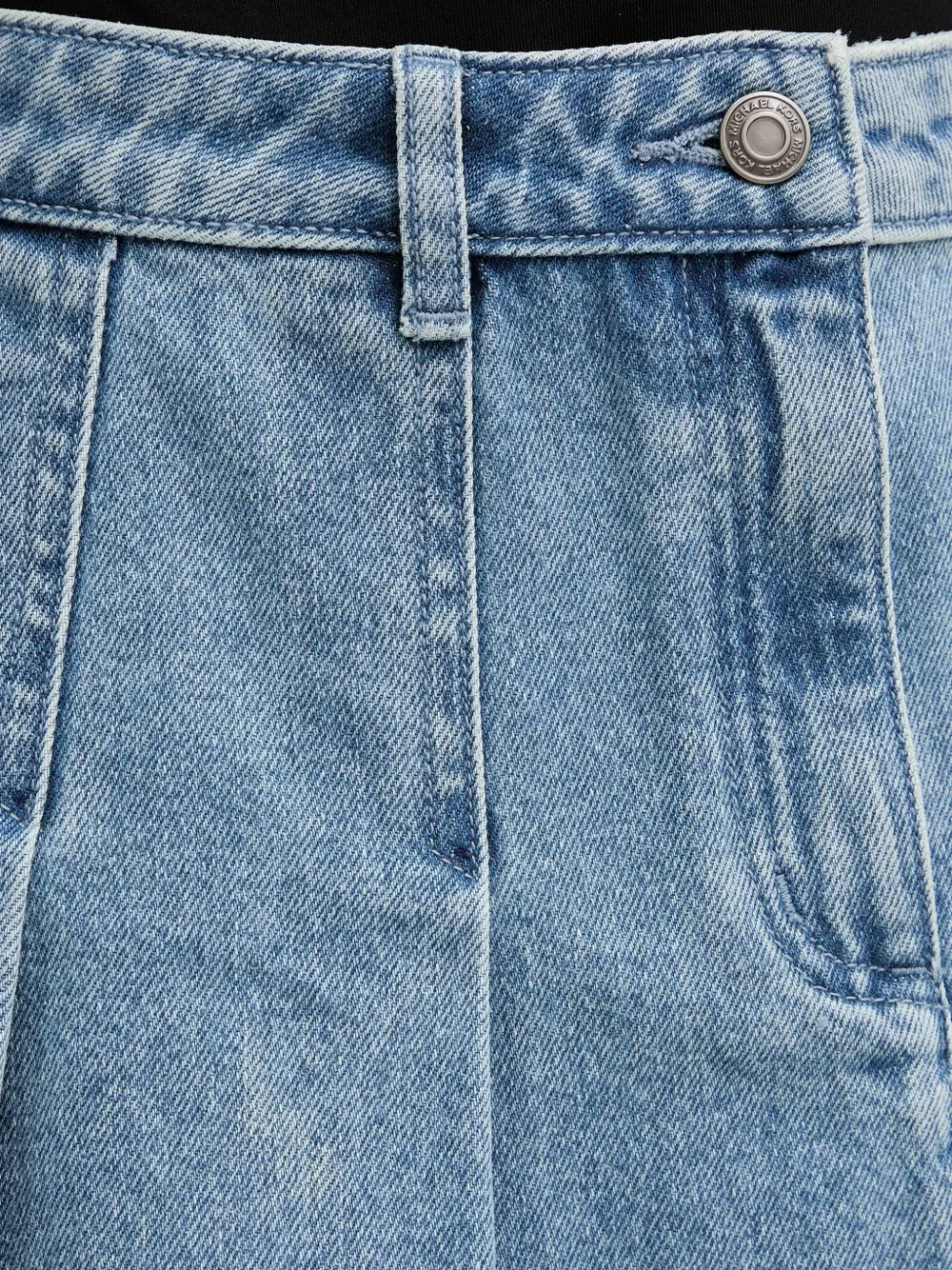 Michael Kors Denim mini-plooirok Blauw
