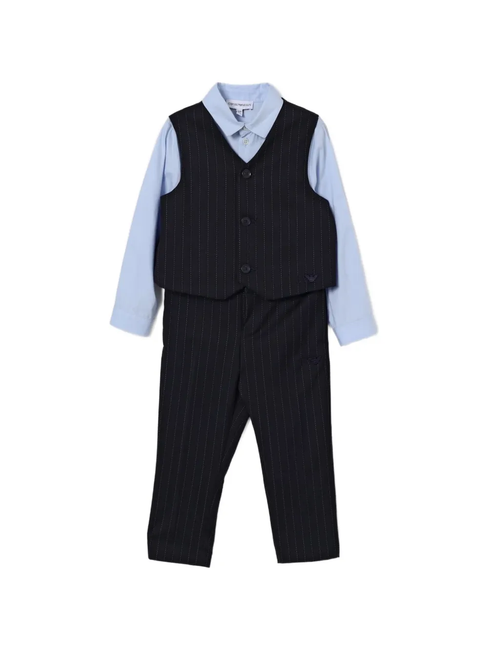 Emporio Armani Kids pinstripe babywear - Blu