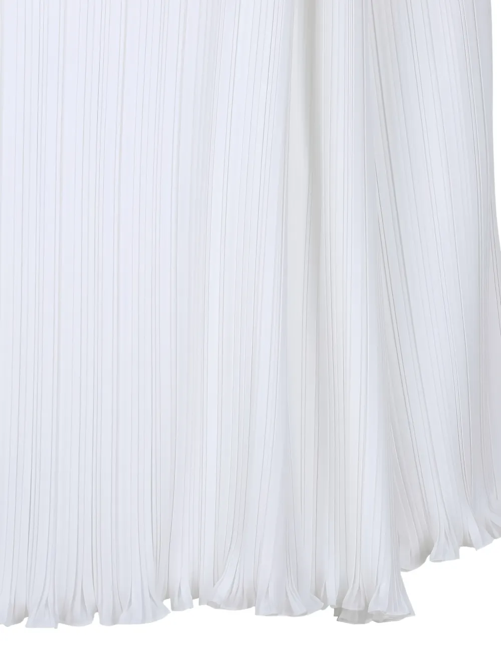 pleated tie neck blouse