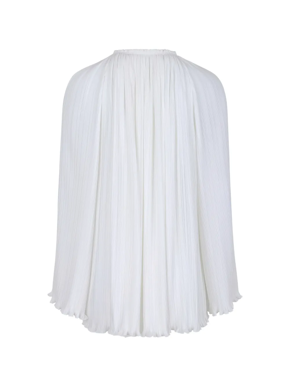  Lanvin Pleated Tie Neck Blouse - White 