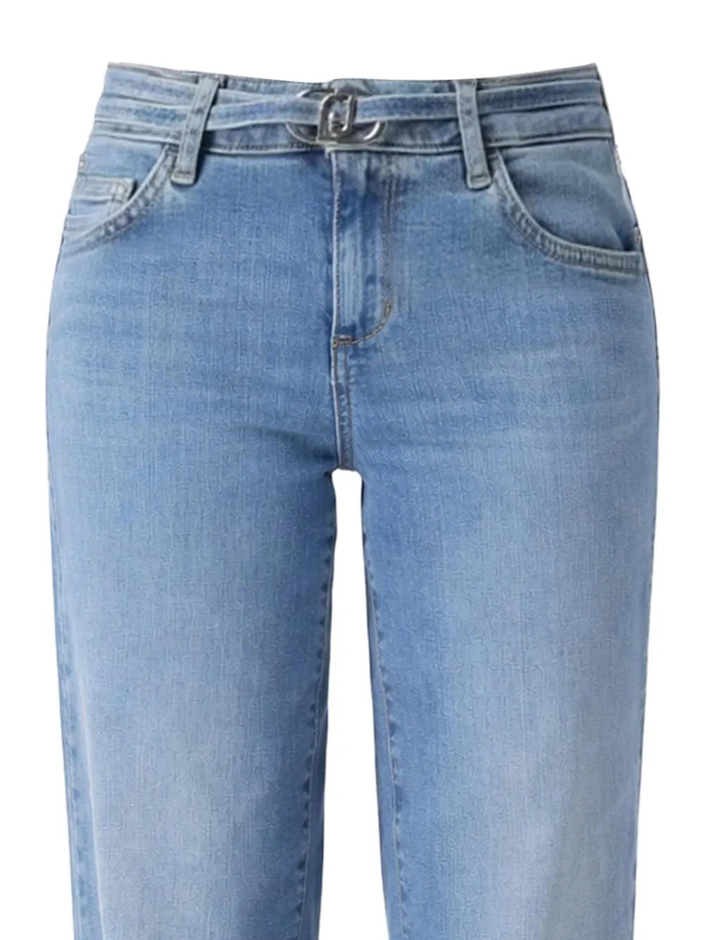 Flared Buckle Jeans
