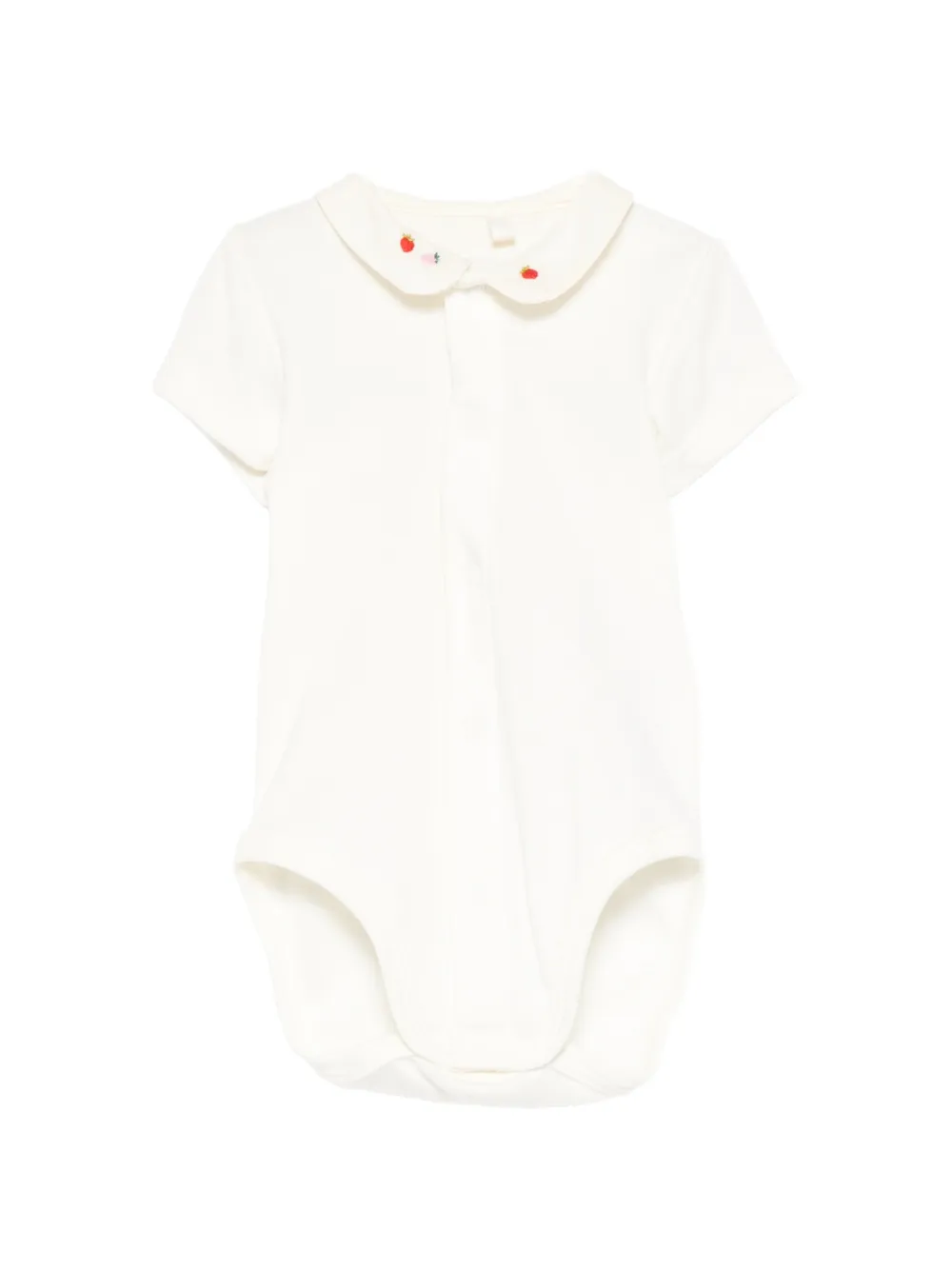 Petit Bateau collared strawberry bodysuit - Bianco