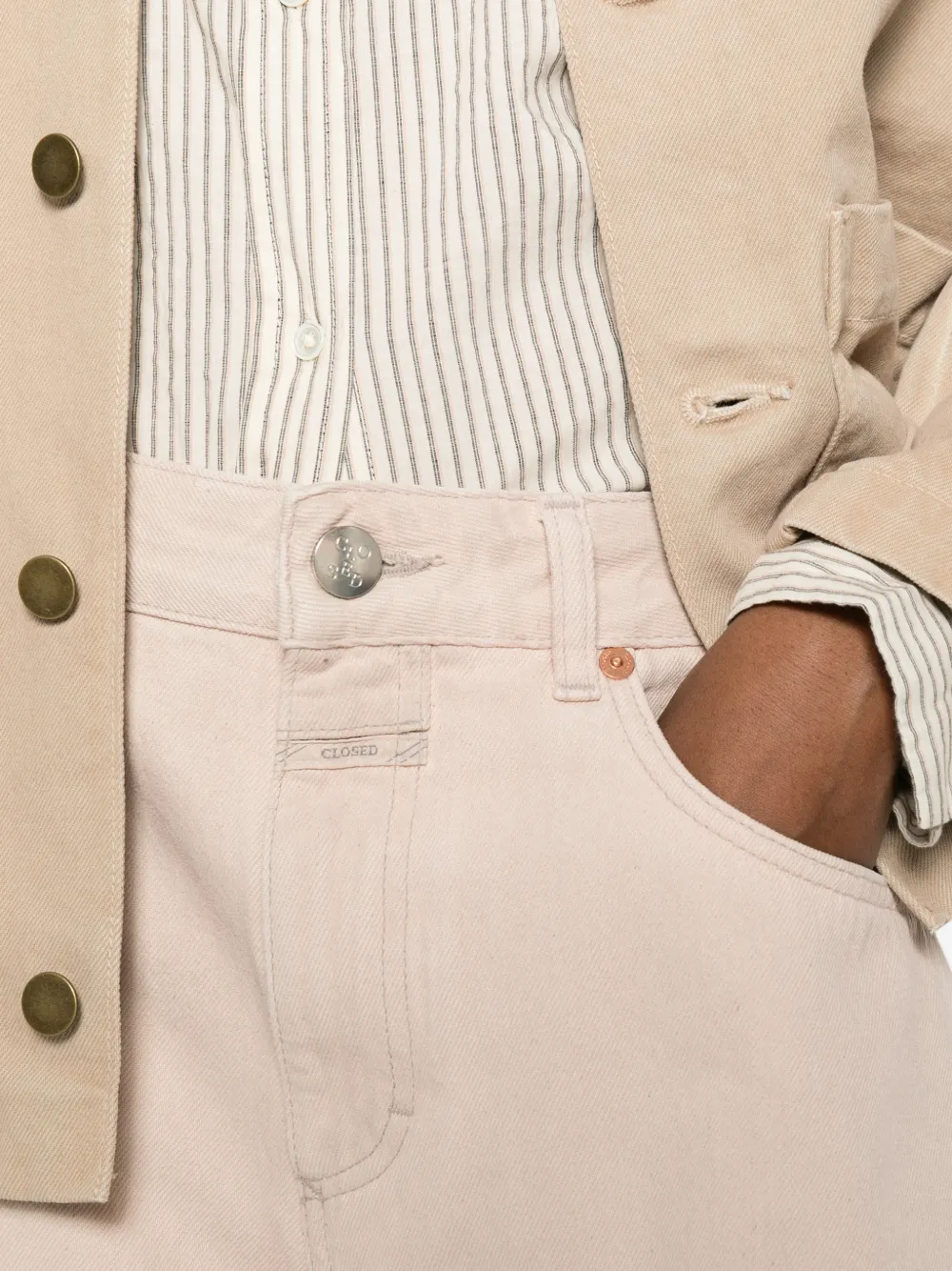 Closed Jazzie jeans met toelopende pijpen Beige