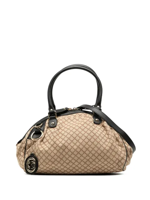 Gucci Pre-Owned bolsa satchel Diamante de lona Sukey 2000-2015