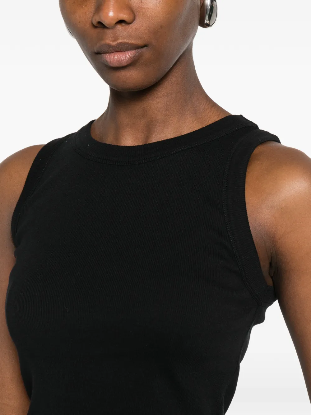 Drykorn Olina geribbelde tanktop Zwart