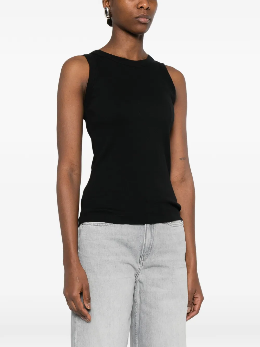 Drykorn Olina geribbelde tanktop Zwart