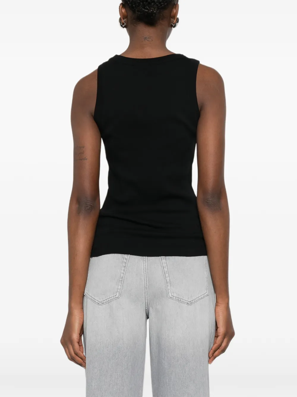 Drykorn Olina geribbelde tanktop Zwart