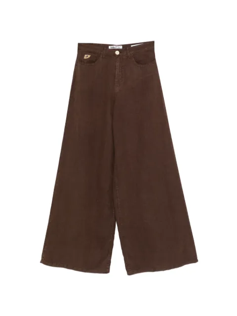 LOIS JEANS button wide-leg trousers