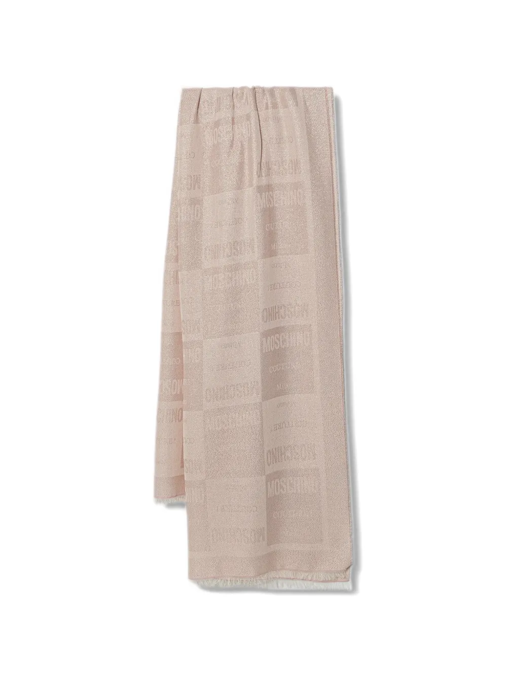 Moschino logo-jacquard scarf - Toni neutri