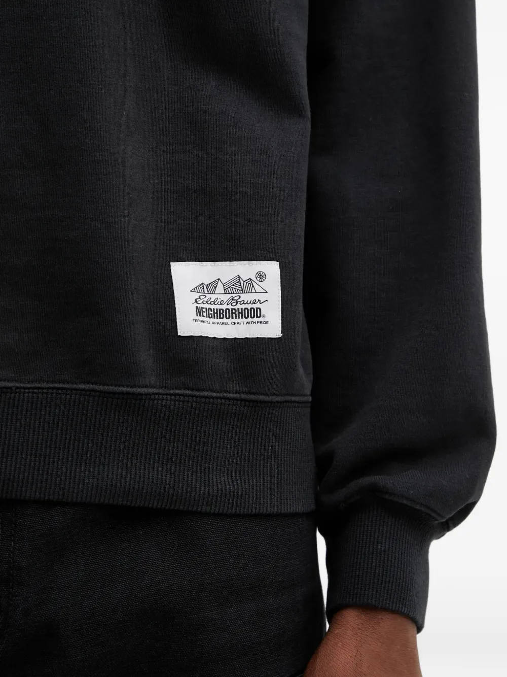 Neighborhood Sweater met ronde hals Zwart