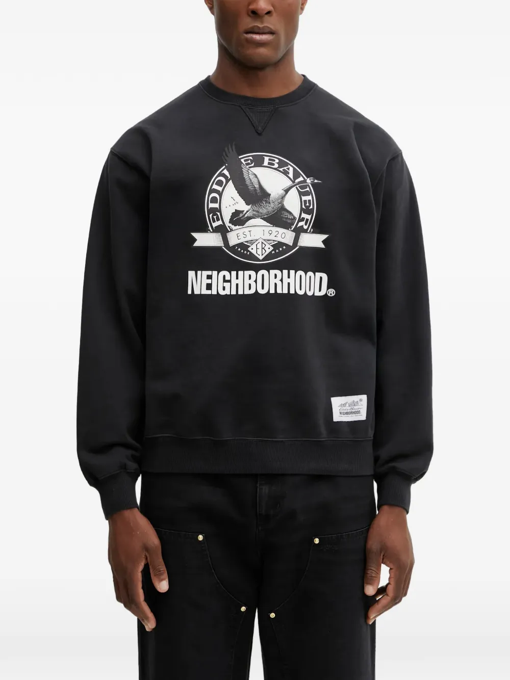 Neighborhood Felpa girocollo - Nero