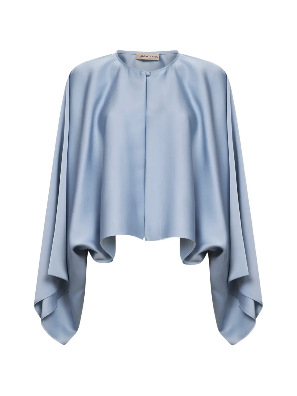 Blanca Vita asymmetric-sleeve bolero - Blu