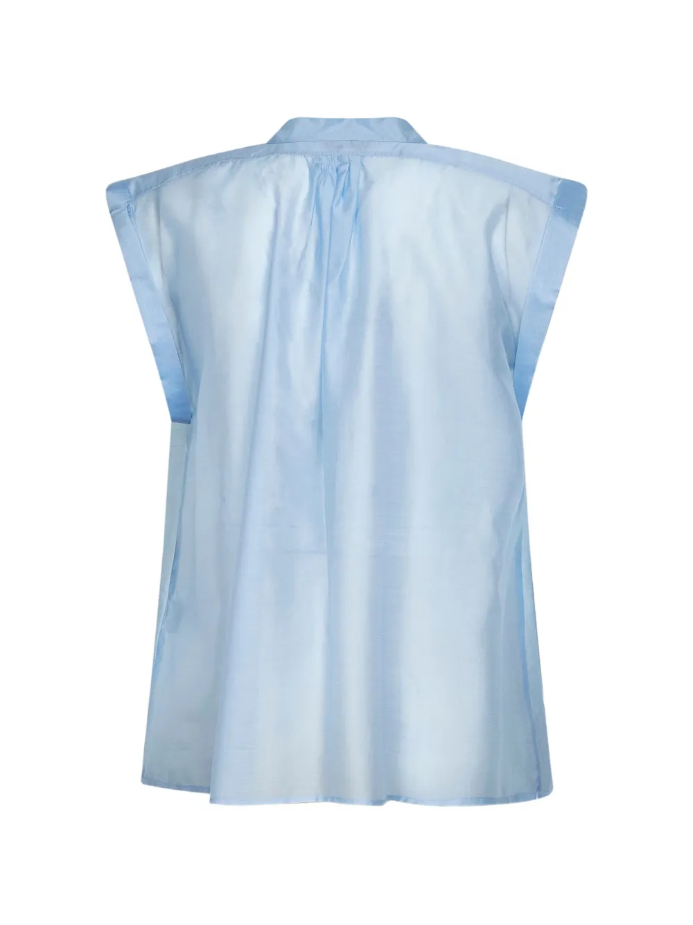 Blanca Vita Button-down gesmockte blouse Blauw