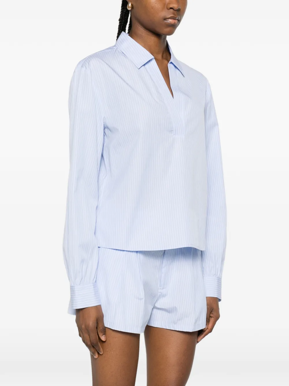  Frame Blusa A Righe Con Scollo A V 