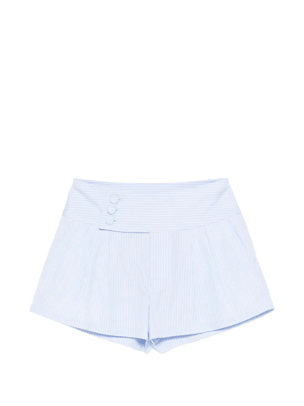 FRAME button striped shorts - Blu